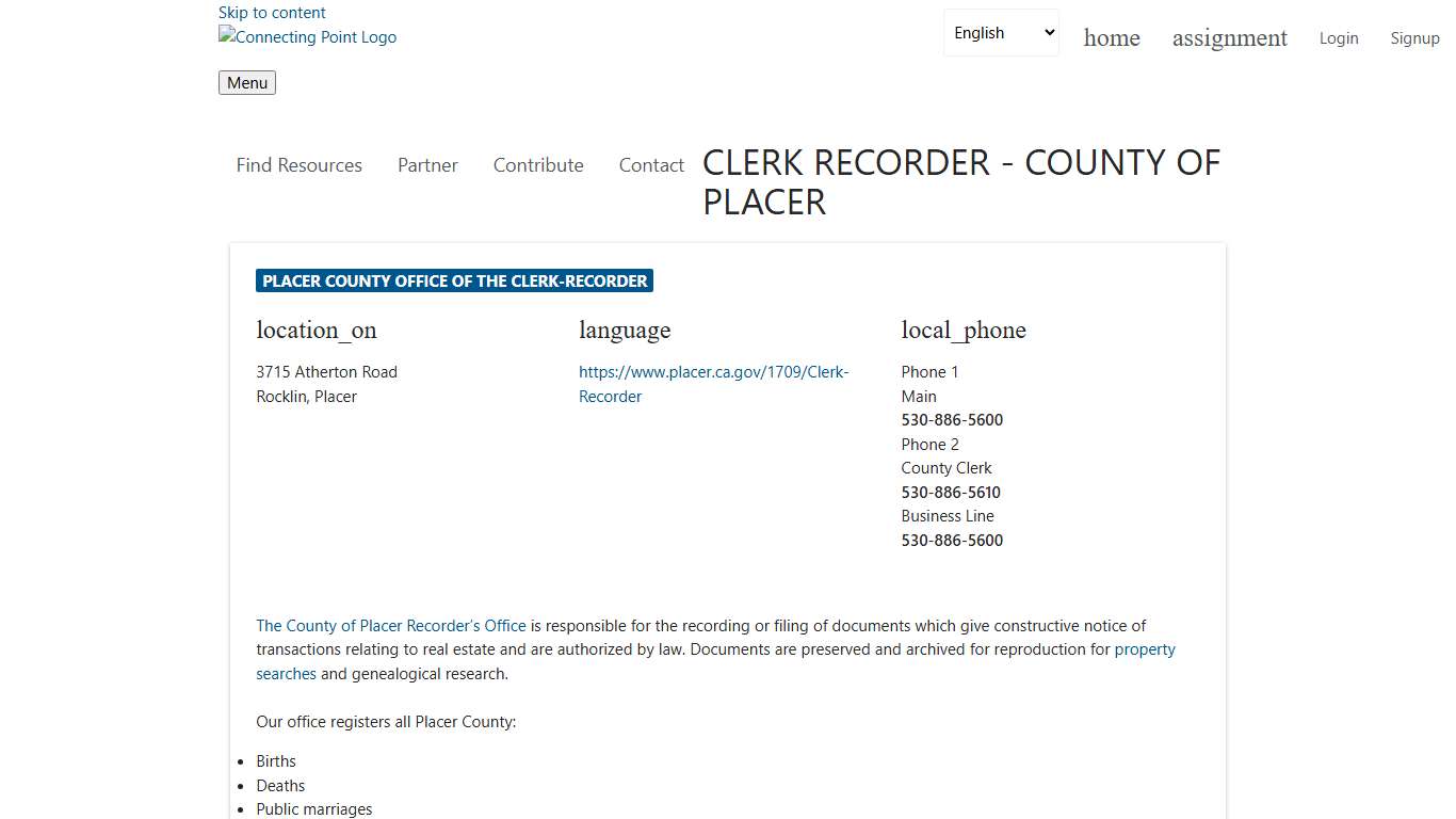Find Resources | 211 Connecting Point